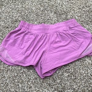 purple lululemon shorts